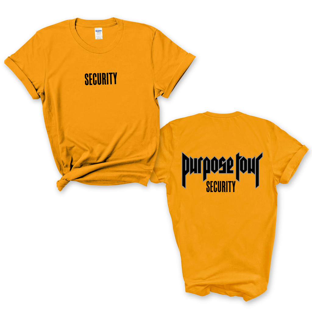 Purpose Tour Security T Shirt Trainwreck