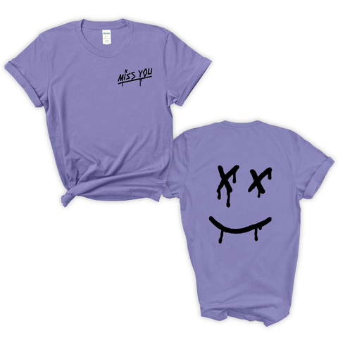 Miss You // Dripping Smiley Face T-Shirt