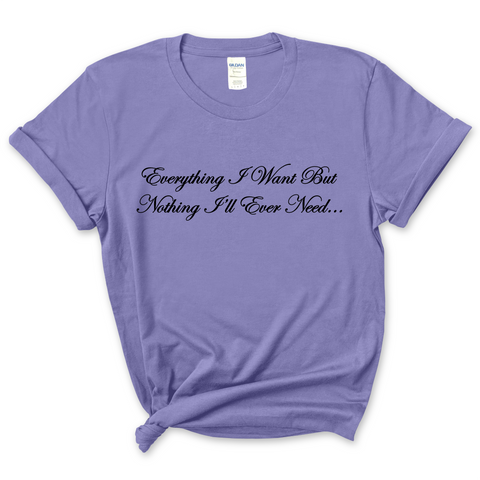 Everything I Want But Nothing I'll Ever Need T-Shirt