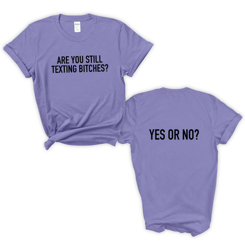 Are You Still Texting Bitches? // Yes or No? T-Shirt