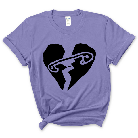 5SOS // Safety-Pin Heart T-Shirt