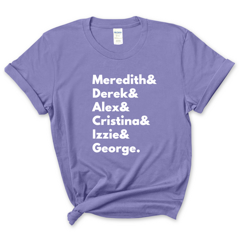 Grey's Anatomy // Meredith, Derek, Alex, Cristina, Izzie, & George T-Shirt