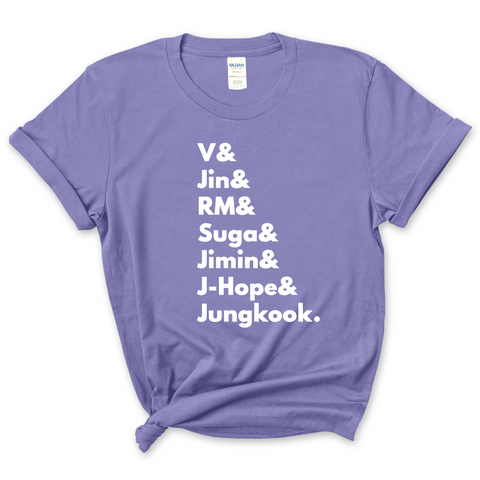BTS // V, Jin, RM, Suga, Jimin, J-Hope, & Jungkook T-Shirt