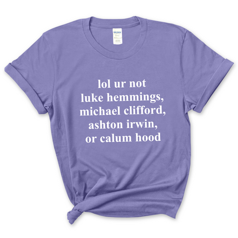 lol ur not luke hemmings, michael clifford, ashton irwin, or calum hood T-Shirt