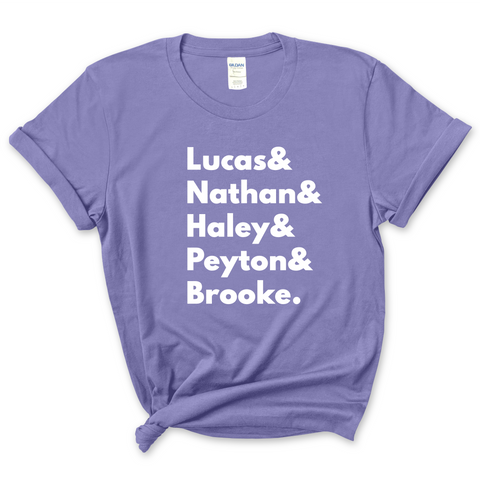 One Tree Hill // Lucas, Nathan, Haley, Peyton, & Brooke T-Shirt