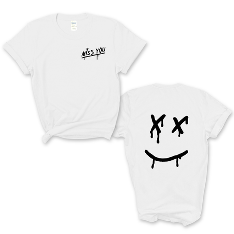 Miss You // Dripping Smiley Face T-Shirt