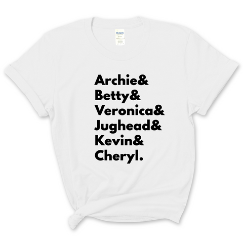 Riverdale // Archie, Betty, Veronica, Jughead, Kevin, & Cheryl T-Shirt