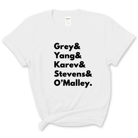 Grey's Anatomy // Grey, Yang, Karev, Stevens, & O'Malley T-Shirt