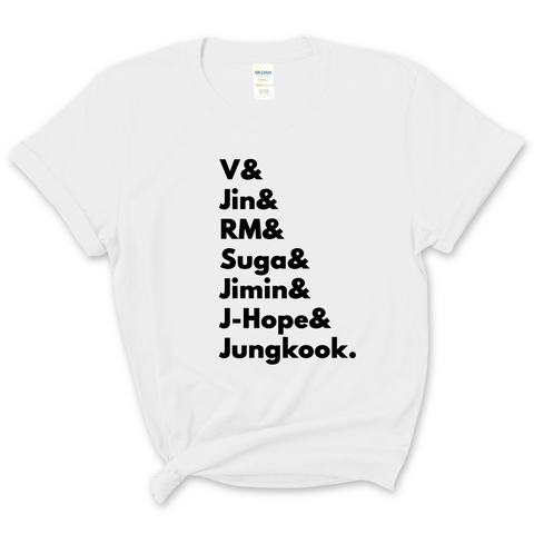 BTS // V, Jin, RM, Suga, Jimin, J-Hope, & Jungkook T-Shirt