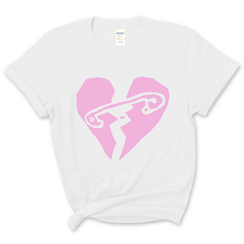 5SOS // Safety-Pin Heart T-Shirt