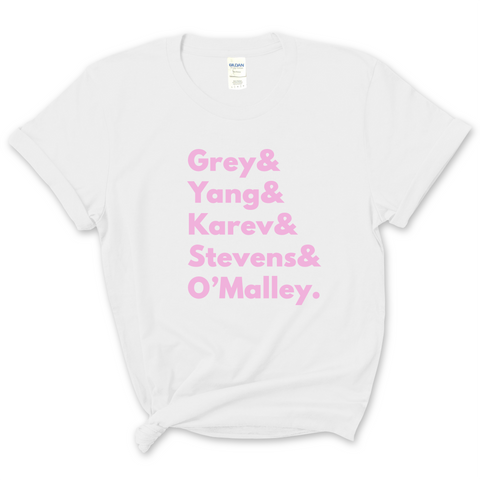 Grey's Anatomy // Grey, Yang, Karev, Stevens, & O'Malley T-Shirt