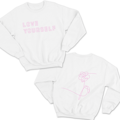 Love Yourself // Flower Crewneck Sweatshirt