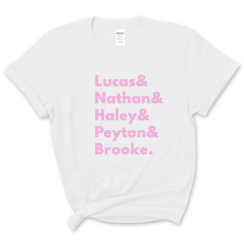 One Tree Hill // Lucas, Nathan, Haley, Peyton, & Brooke T-Shirt