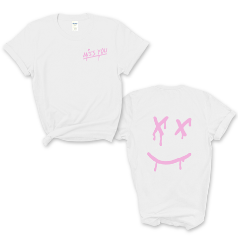 Miss You // Dripping Smiley Face T-Shirt