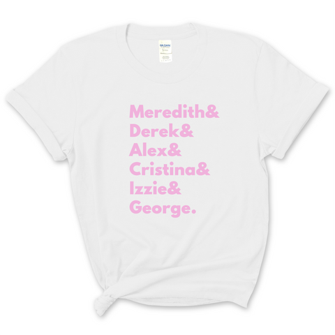 Grey's Anatomy // Meredith, Derek, Alex, Cristina, Izzie, & George T-Shirt