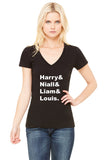 One Direction "Harry & Niall & Liam & Louis." V-Neck T-Shirt