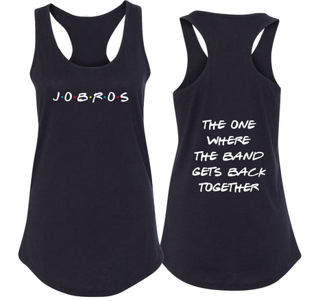 Jonas Brothers "JoBros // The One Where The Band Gets Back Together - Front & Back" Racerback Tank Top