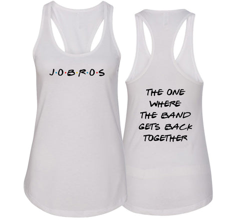 Jonas Brothers "JoBros // The One Where The Band Gets Back Together - Front & Back" Racerback Tank Top
