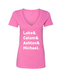 5SOS 5 Seconds of Summer "Luke & Calum & Ashton & Michael." V-Neck T-Shirt