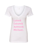 5SOS 5 Seconds of Summer "Luke & Calum & Ashton & Michael." V-Neck T-Shirt