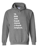 BTS Members Names "V, RM, Jin, Suga, Jimin, J-Hope, & Jungkook." Hoodie Sweatshirt