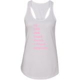 BTS Members Names "V, RM, Jin, Suga, Jimin, J-Hope, & Jungkook." Racerback Tank Top