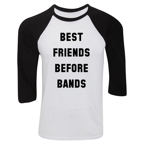 Best Friends Before Bands Baseball Tee