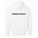 Justin Bieber "Bieber Stadium Tour Red Stripes" Unisex Adult White Hoodie Sweatshirt