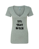 Lizzo "Truth Hurts / 100% That Bitch" V-Neck T-Shirt