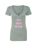 Lizzo "Truth Hurts / 100% That Bitch" V-Neck T-Shirt