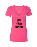 Lizzo "Truth Hurts / 100% That Bitch" V-Neck T-Shirt