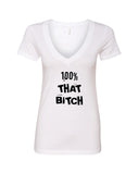 Lizzo "Truth Hurts / 100% That Bitch" V-Neck T-Shirt