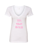 Lizzo "Truth Hurts / 100% That Bitch" V-Neck T-Shirt