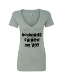 Boybands Ruined My Life V-Neck T-Shirt