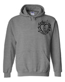 One Tree Hill OTH "Clothes Over Bros / C over B Heart Logo in Corner" Hoodie Sweatshirt