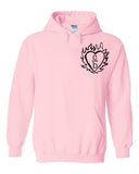 One Tree Hill OTH "Clothes Over Bros / C over B Heart Logo in Corner" Hoodie Sweatshirt