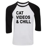 Cat Videos & Chill Baseball Tee