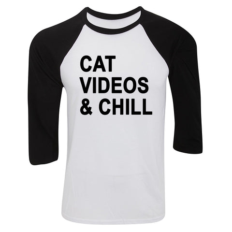 Cat Videos & Chill Baseball Tee