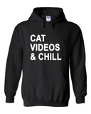 Cat Videos & Chill Hoodie Sweatshirt