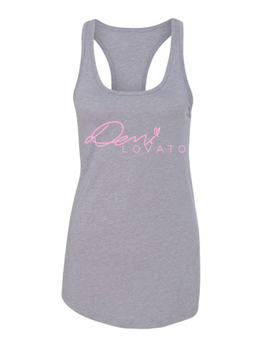 Demi Lovato "Autograph Logo" Racerback Tank Top