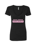 Demi Lovato "Spotify / Cut Out Box Logo" V-Neck T-Shirt