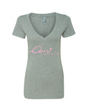 Demi Lovato "Autograph Logo" V-Neck T-Shirt