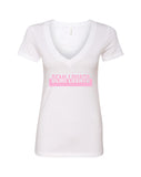 Demi Lovato "Spotify / Cut Out Box Logo" V-Neck T-Shirt