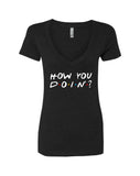 Friends F.R.I.E.N.D.S TV Show "How You Doin'?" V-Neck T-Shirt