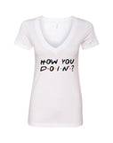 Friends F.R.I.E.N.D.S TV Show "How You Doin'?" V-Neck T-Shirt