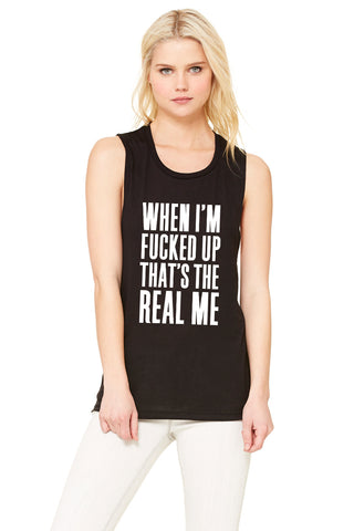 The Weeknd "The Hills - When I'm Fucked Up That's The Real Me" Muscle Tee