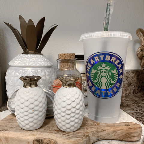 Heartbreak Weather Custom Starbucks Cup