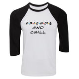 Friends TV Show / F.R.I.E.N.D.S "Friends and Chill" Baseball Tee