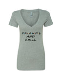 Friends TV Show / F.R.I.E.N.D.S "Friends and Chill" V-Neck T-Shirt