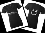 Louis Tomlinson "Louis_Tomlinson/ Smiley Face Logo" Women's V-Neck T-Shirt